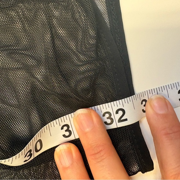 LUX LA mesh see through long sleeve bodycon mini black dress women's size XS - Picture 4 of 6